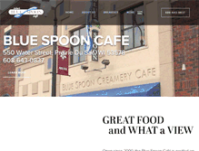 Tablet Screenshot of bluespooncafe.com